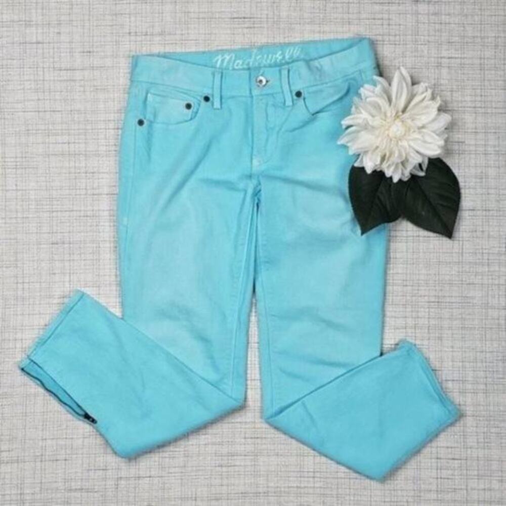 Madewell Women’s Ankle Skinny Zip Sky Blue Jeans Size‎ 26